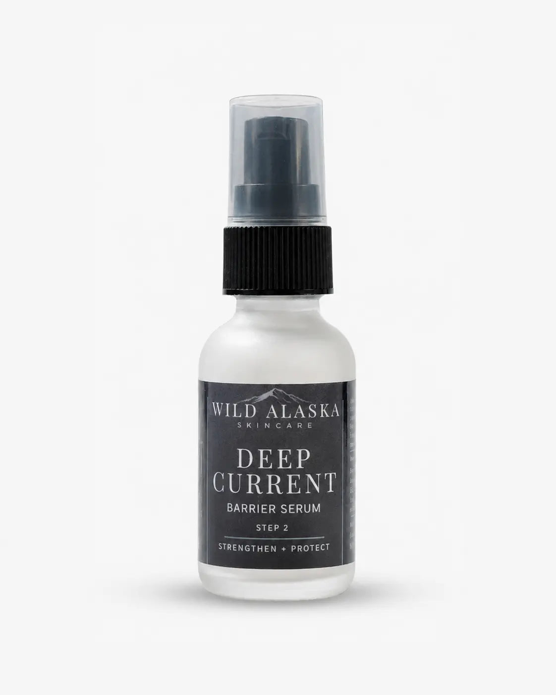 Bottle of Wild Alaska Skincare Deep Current Barrier Serum on a white background