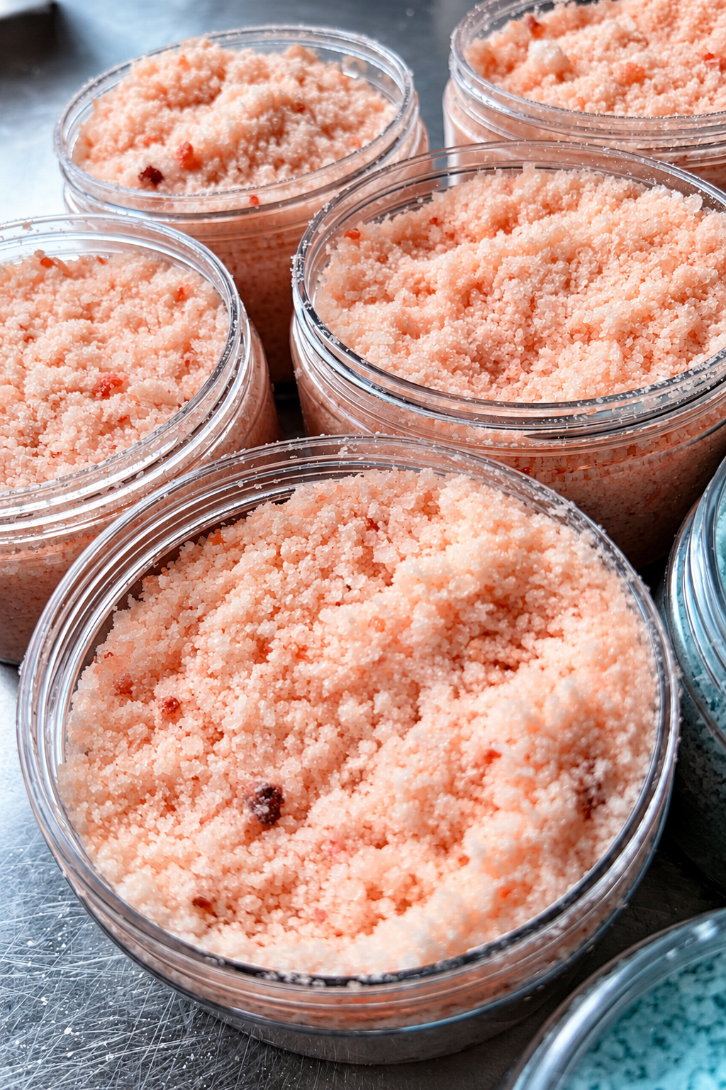 Midnight Bloom Mineral Bath Soak texture and jar - Wild Alaska Skincare