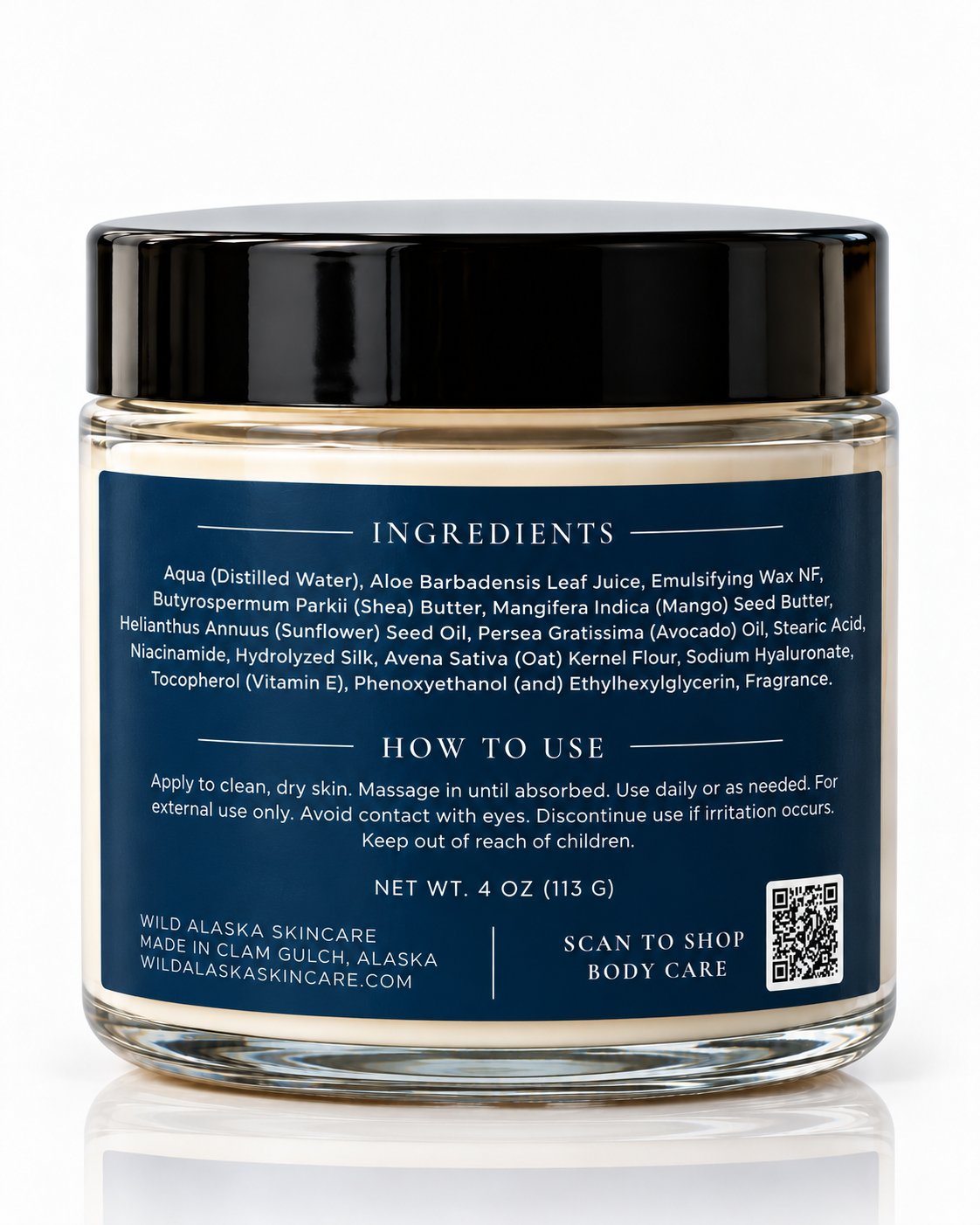 Tidewater Hydrating Body Butter Cream lifestyle product image - Wild Alaska Skincare